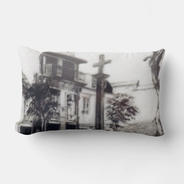 Coussin Rectangle Place de ce qui est Barbares (A La Corogne) (Recto)