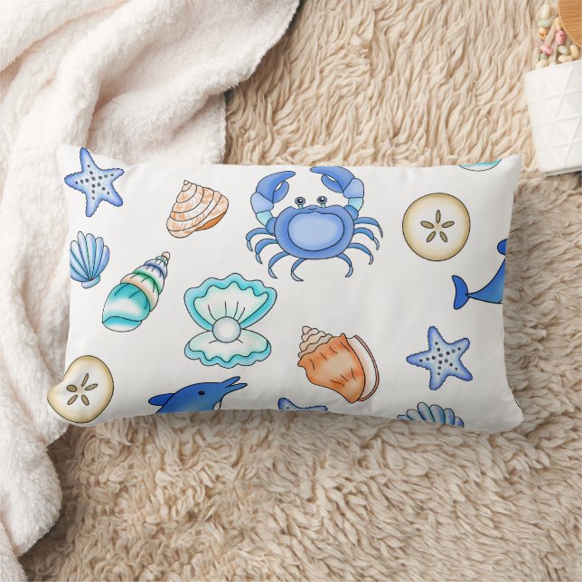 Coussin Rectangle Plage À Thème Océanique (Couverture)