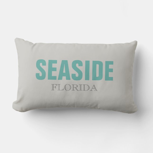 Coussin Rectangle Plage de FL Plage en bord de mer Pillow (Recto)