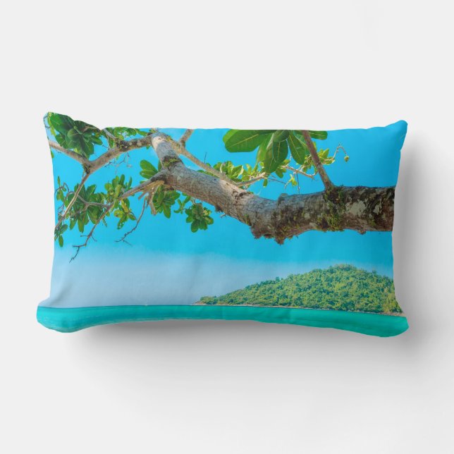 Coussin Rectangle Plage tropicale (Recto)
