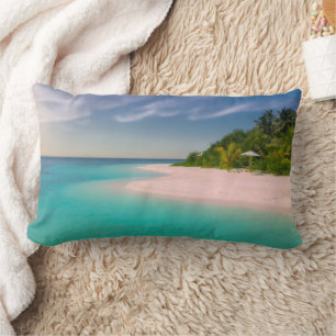 Coussin Rectangle Plage tropicale océanique aquamarine pittoresque