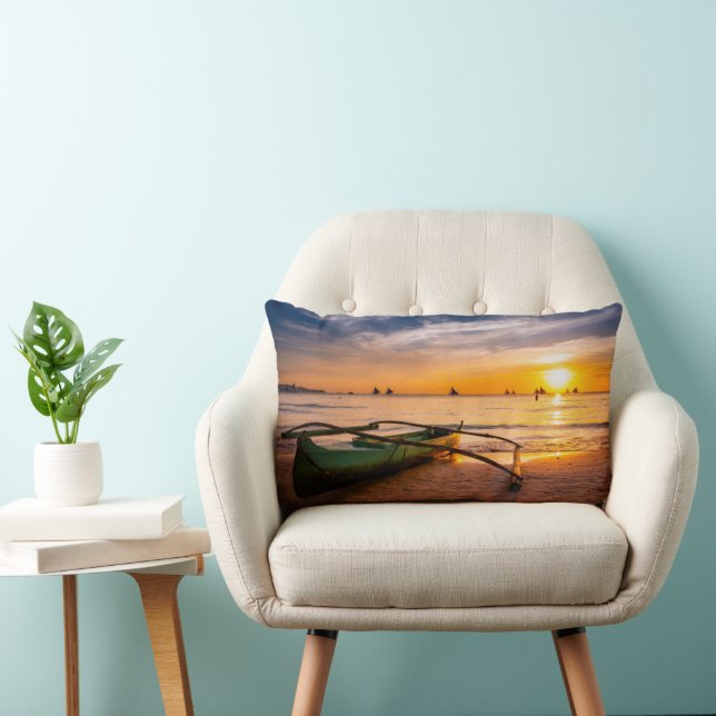 Coussin Rectangle Plages tropicales | Boracay's White Beach (Chaise)