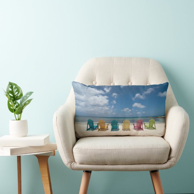 Coussin Rectangle Plages tropicales | Palm Beach, Aruba (Chaise)