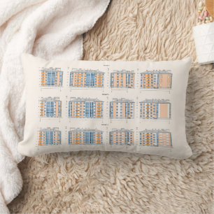 Coussin Rectangle Plan d'architecture moderne