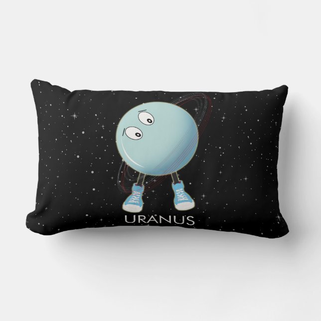 Coussin Rectangle Planet Uranus & Stars (Recto)