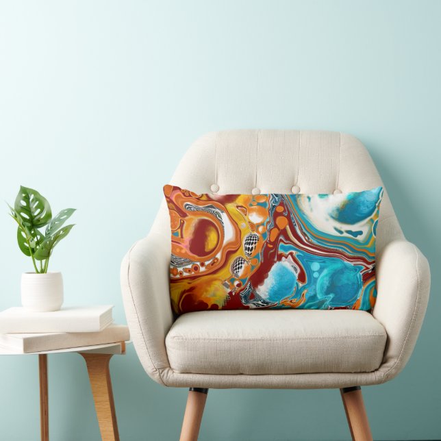 Coussin Rectangle Planetary Bliss Fluid Art (Chaise)