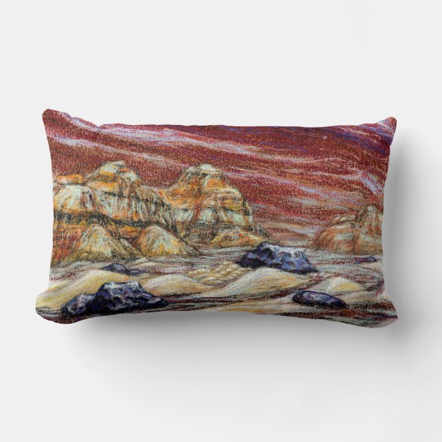 Coussin Rectangle Planète rouge par Alexandra Cook (Recto)