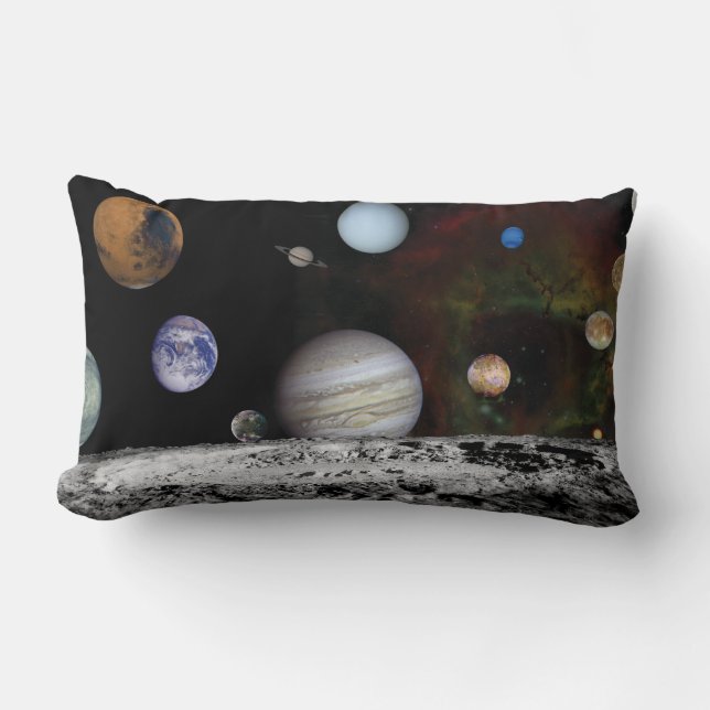Coussin Rectangle Planets du système solaire (Recto)