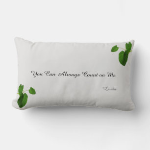 Coussin Rectangle Plantes tropicales et texte modifiable sur gris ar