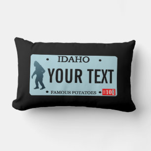 Coussin Rectangle Plaque de licence Idaho Sasquatch