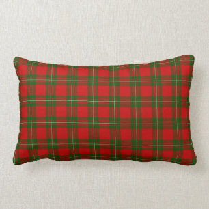 Coussin Rectangle Plaque vert rouge de tartan MacGregor