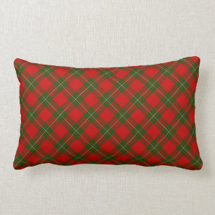 Coussin Rectangle Plaque vert rouge de tartan MacGregor