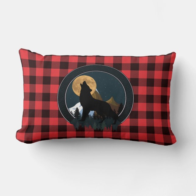 Coussin Rectangle Pleine lune de Howling Wolf (Recto)