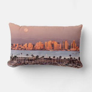 Coussin Rectangle Pleine lune sur San Diego