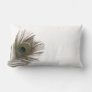 Coussin Rectangle Plumes de paon