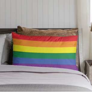 Coussin Rectangle Plus de fierté moins de préjugés Mois de la fierté