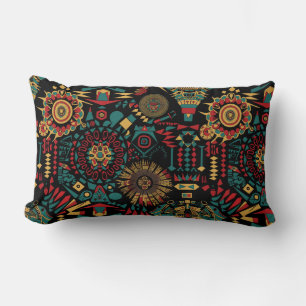 Coussin Rectangle Plush Turquoise "Motifs inspirés du patrimoine" Lu