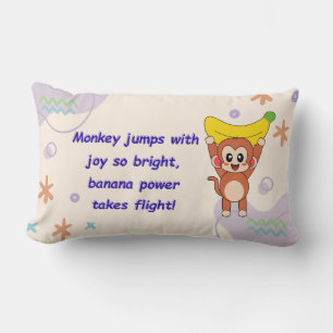Coussin Rectangle Poème du singe joueur