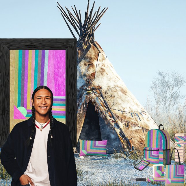 Coussin Rectangle "Point" (Get the full “Point” collection at: https://bit.ly/SmartArtIIZazzle. )