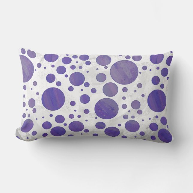 Coussin Rectangle Pointe Polka Smear Blueberry (Recto)