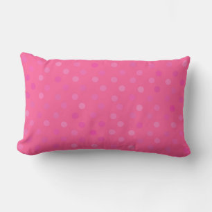 Coussin Rectangle points rose chaud, rose et rose pastèque