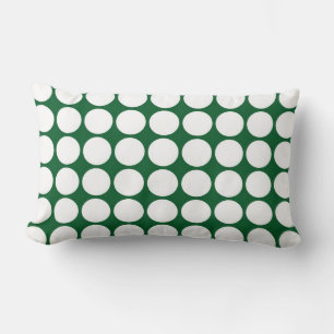 Coussin Rectangle Pois blancs sur vert