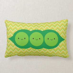 Coussin Rectangle Pois de Kawaii dans une cosse