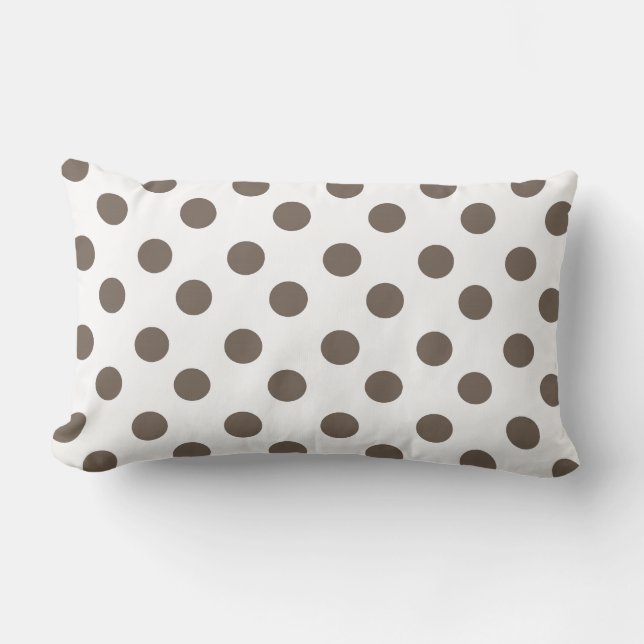Coussin Rectangle Pois de Taupe (Recto)