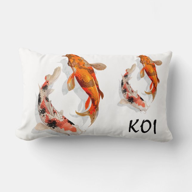 Coussin Rectangle Poisson Lancer Oreiller-KOI (Recto)