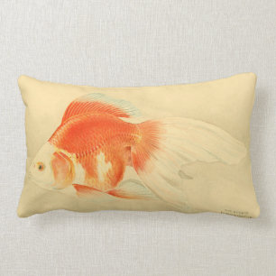 Coussin Rectangle Poisson rouge japonais. Le Ryukin.