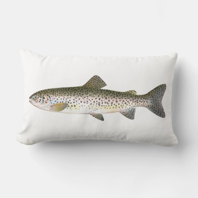 Coussin Rectangle Poissons de truite saumonée (Recto)