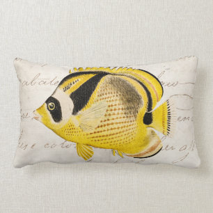 Coussin Rectangle Poissons vintages de papillon de raton laveur -