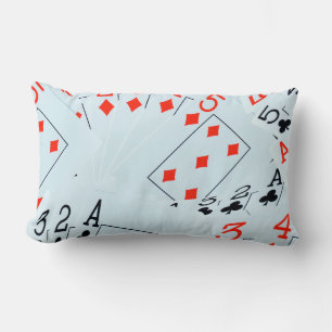 Coussin Rectangle Poker, Diamants Et Clubs, Lumbar Cushion