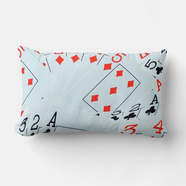 Coussin Rectangle Poker, Diamants Et Clubs, Lumbar Cushion (Recto)