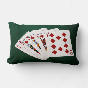 Coussin Rectangle Poker Hands - Brosse Royale - Costume Diamants