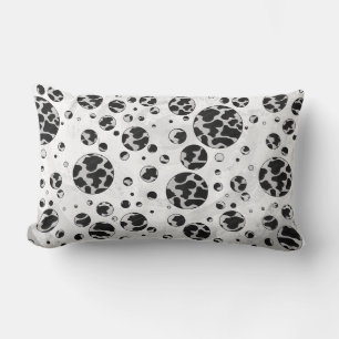 Coussin Rectangle Polka Dot Vache noir et blanc