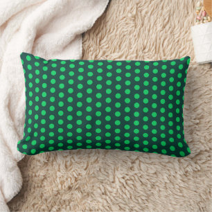 Coussin Rectangle Polka Point Spots Emerald tons verts