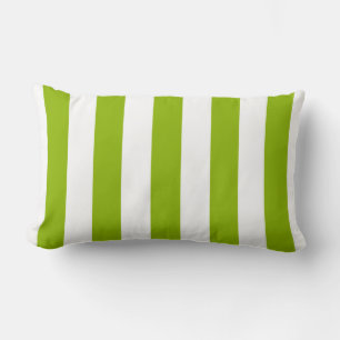 Coussin Rectangle Pomme Vert Blanc XL Motif Rayures