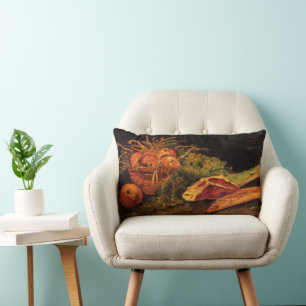 Coussin Rectangle Pommes, Viande et un Rouleau par Vincent van Gogh