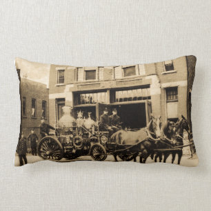 Coussin Rectangle Pompe à incendie hippomobile de compagnie de
