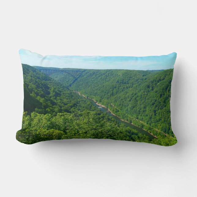 Coussin Rectangle Pont de New River Gorge I (Recto)