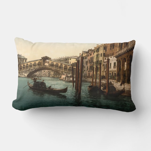 Coussin Rectangle Pont I, Venise, Italie de Rialto (Recto)