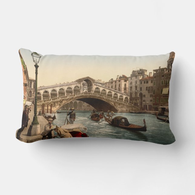 Coussin Rectangle Pont II, Venise, Italie de Rialto (Recto)