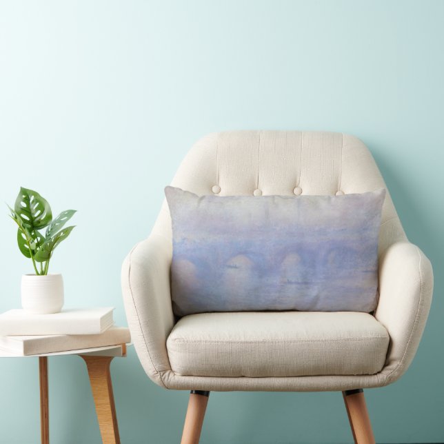 Coussin Rectangle Pont Waterloo, effet Mist par Claude Monet (Chaise)