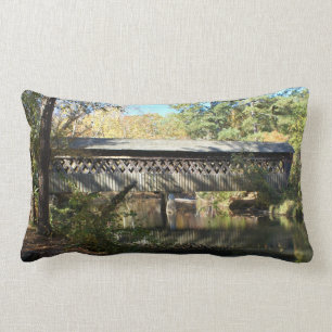 Coussin Rectangle Ponts couverts de la Géorgie réversibles