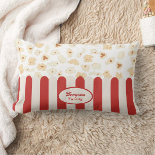 Coussin Rectangle Popcorn Retro Cinéma Monogramme