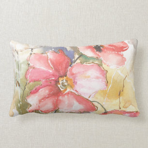 Coussin Rectangle Poppies douces I