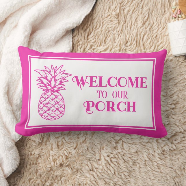 Coussin Rectangle Porche Prépa Tropical Rose Pineapple (Couverture)