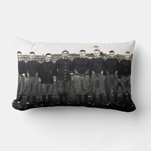 Coussin Rectangle Portrait 1914 d'équipe de football de Notre Dame (Recto)