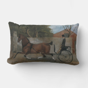 Coussin Rectangle Portrait d'un Gentleman dans un chariot